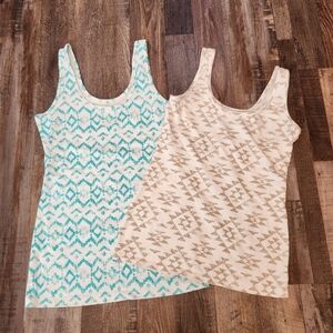Set Of 2 Maurices Aztec Print Tanks Size Small